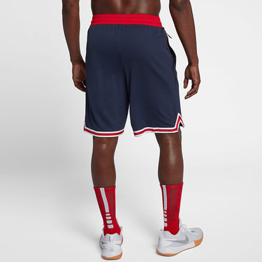 Short de basket-ball rouge marine pour hommes